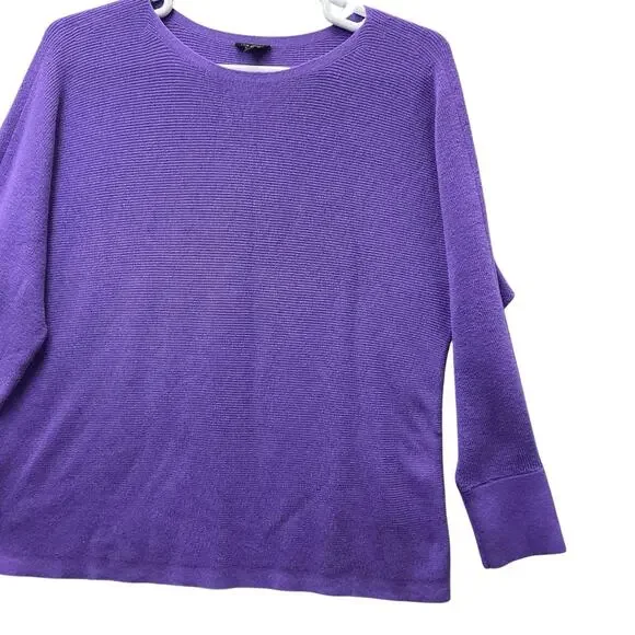 J Jill Sweater Womens Sz. XL Purple Boat Neck Tunic 3/4 Drop Sleeve Linen Blend - Picture 11 of 16